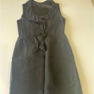 Ellie Tahari linen blend black dress size 4 knee length great condition